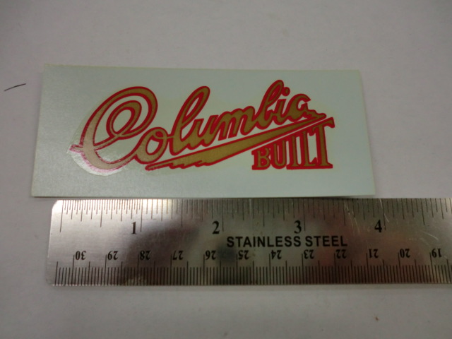 Columbia Bicycle Decal s Round Red Star & Thermomatic NOS 